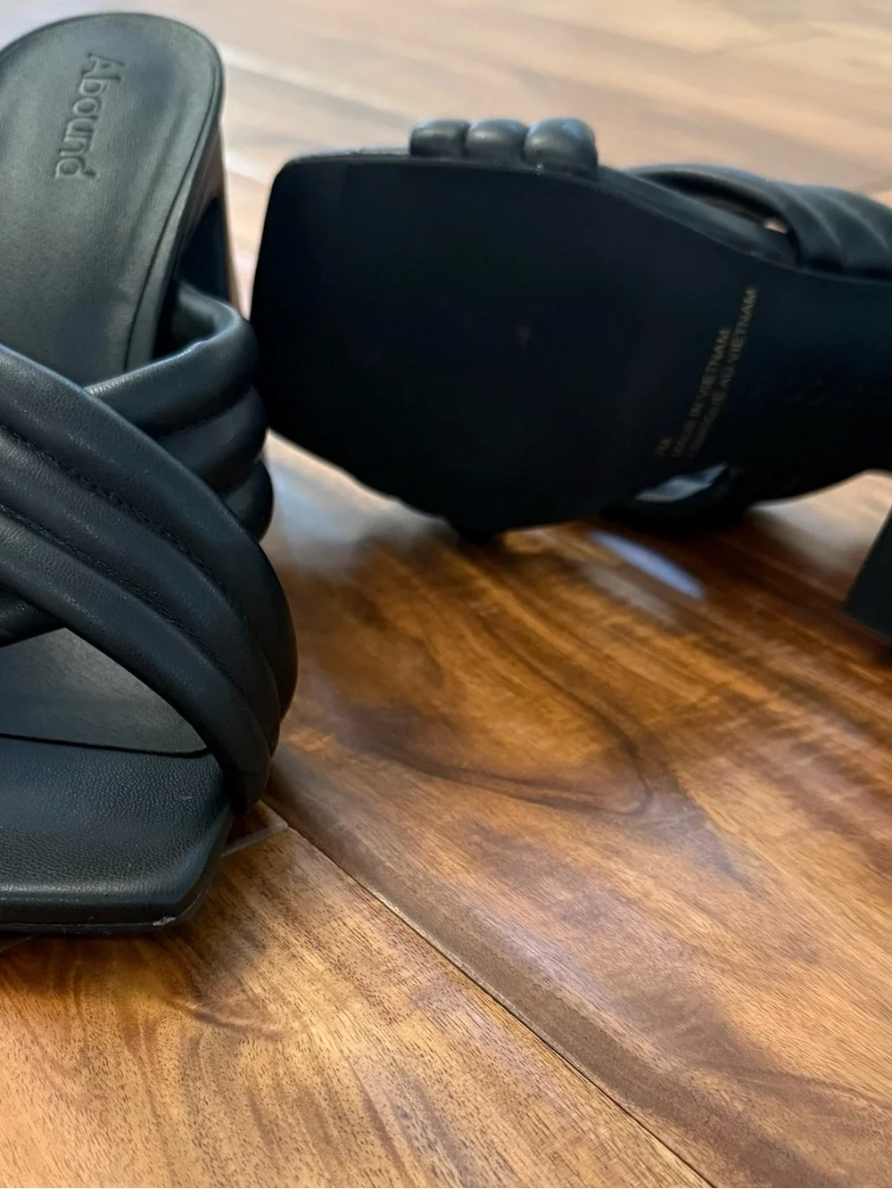 Abound Black Quilted Crisscross Block Heels. Never worn. Excellent condition